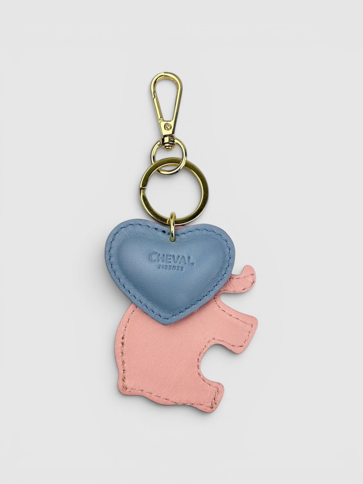 Sky blue heart keychain