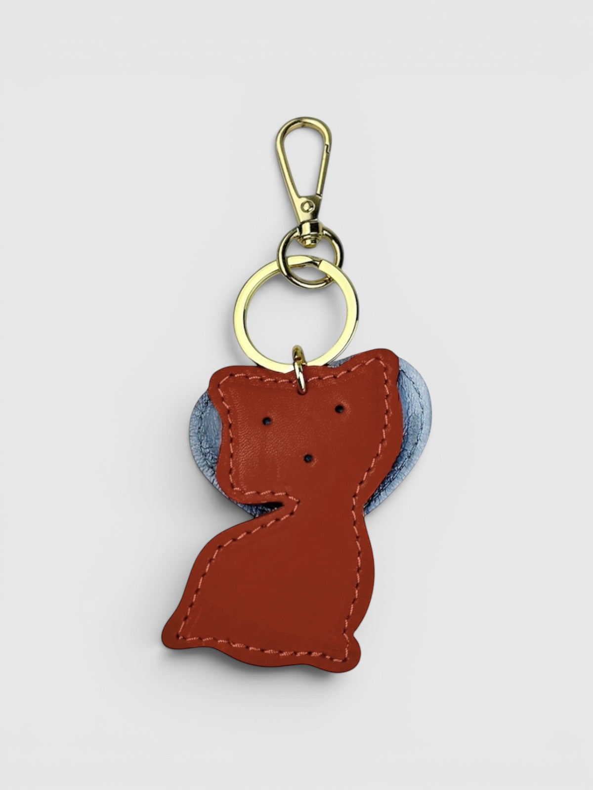Sky blue heart keychain