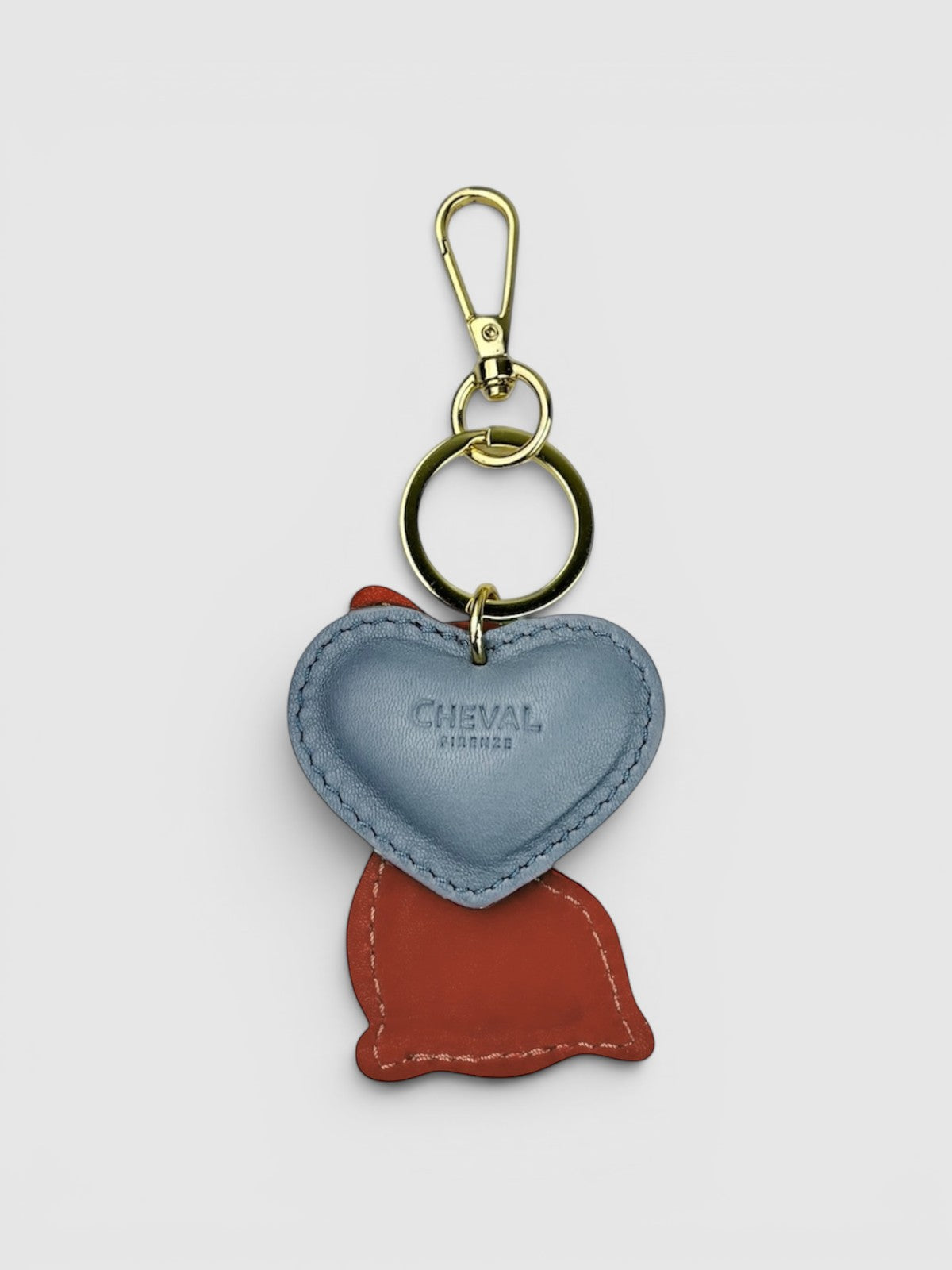 Sky blue heart keychain
