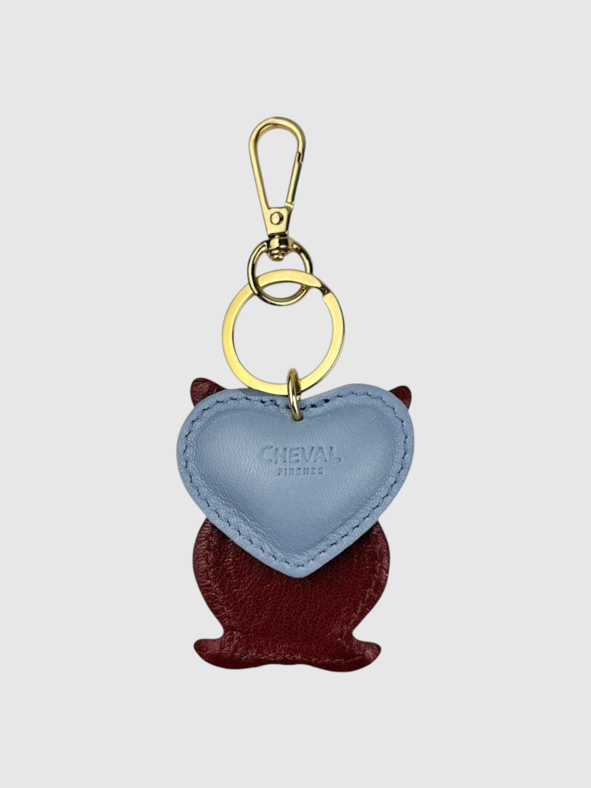 Portachiavi cuore celeste