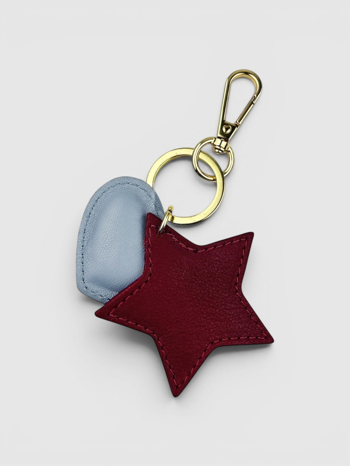 Sky blue heart keychain