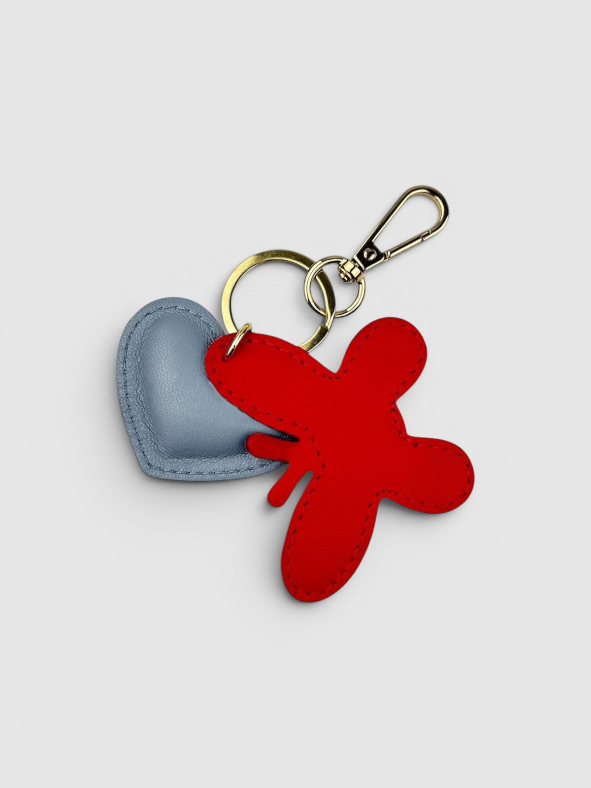 Sky blue heart keychain 