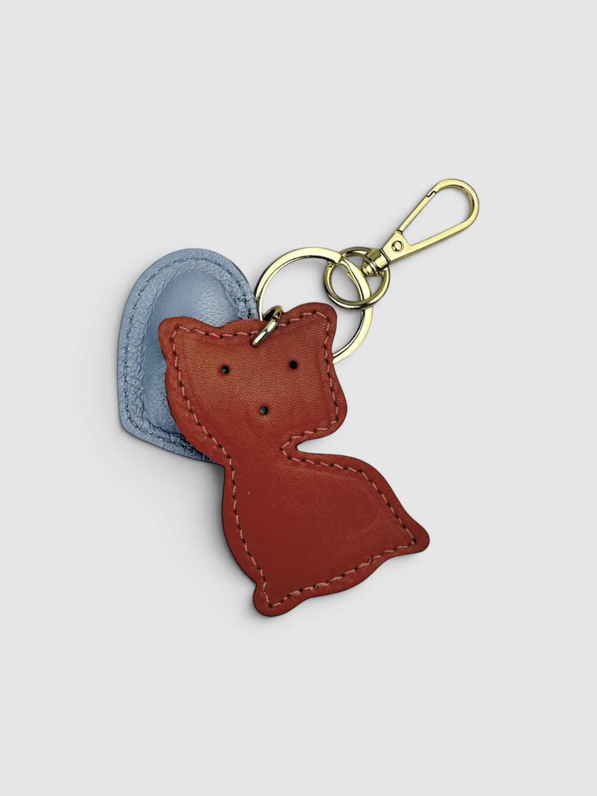 Sky blue heart keychain 