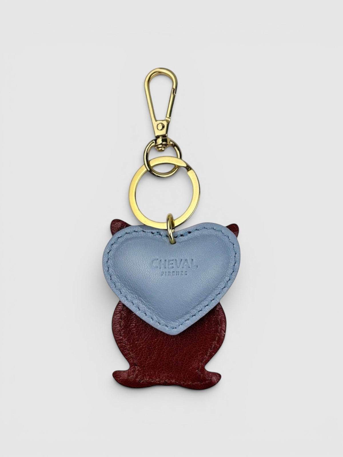 Sky blue heart keychain 