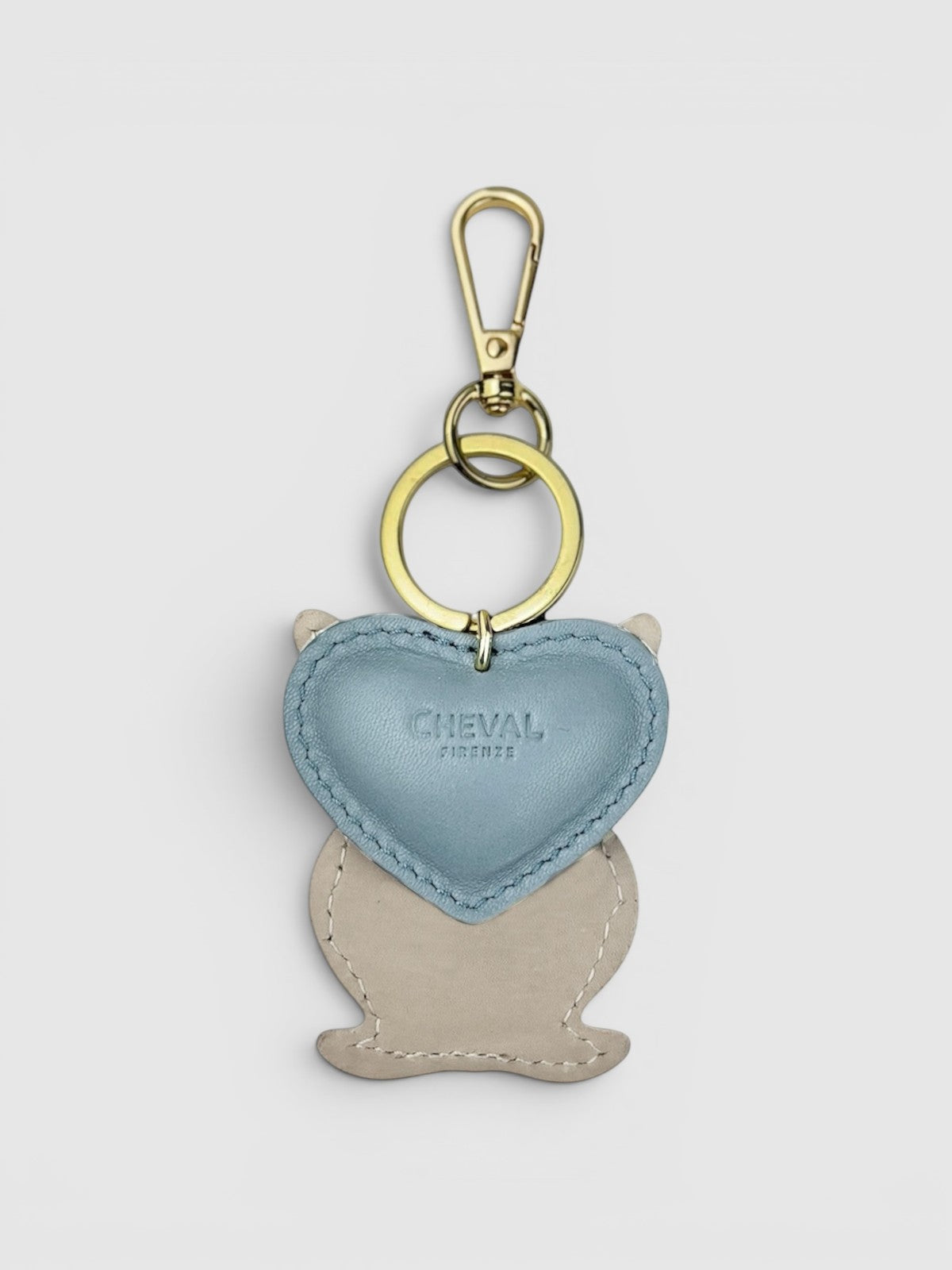 Sky blue heart keychain 